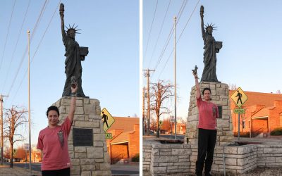 NON-Giant on Route 66: Statue Of Liberty!