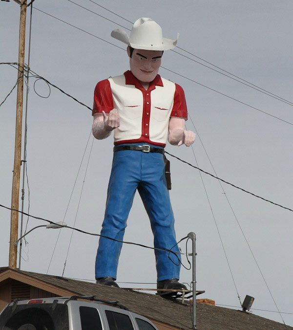 Giants along Route 66: Cowboy Muffler Man, New Mexico