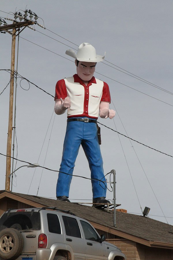 Giants along Route 66: Cowboy Muffler Man, New Mexico