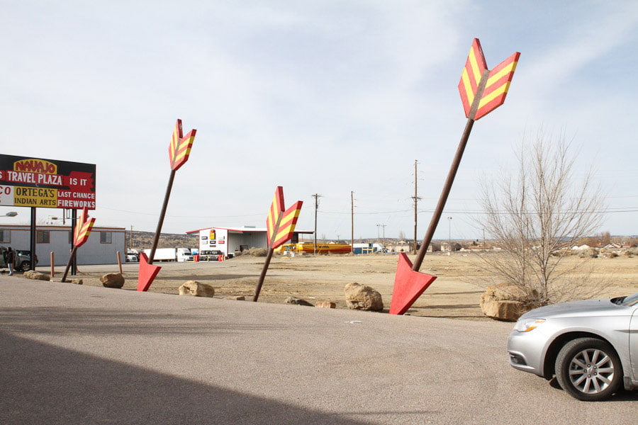 Giants along Route 66: Giant Indian & Arrows at The Navajo Travel Plaza