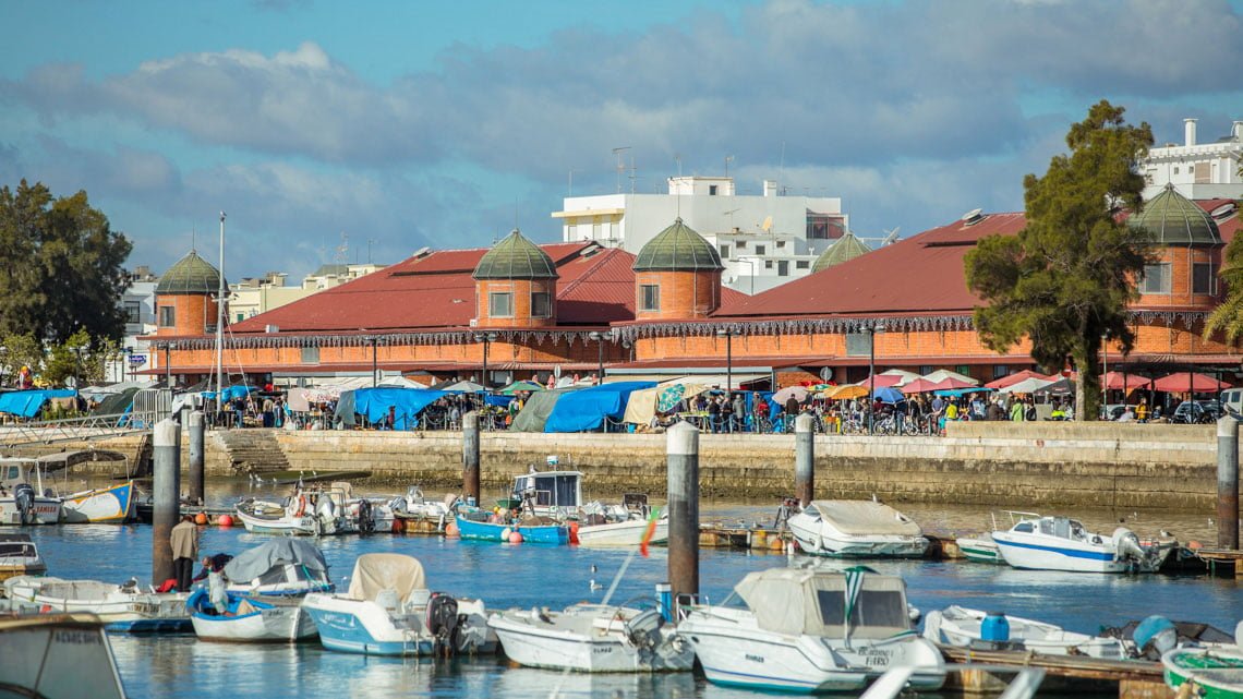 The saturday market in Olhao, Portugal