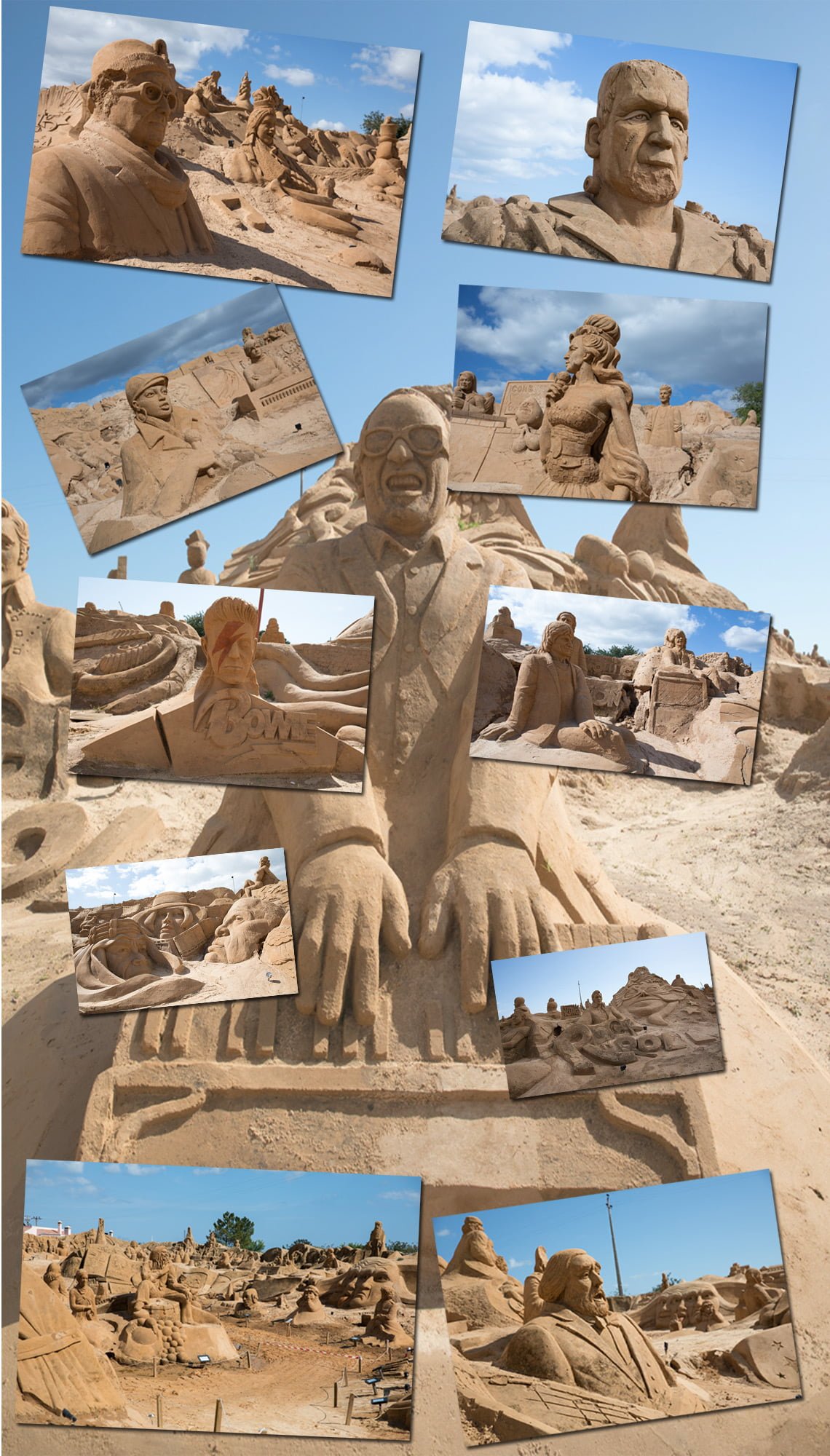 the sand sculpture festival in Portugal