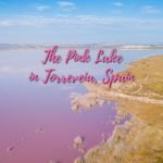 Pink lake in Torrevieja, Spain