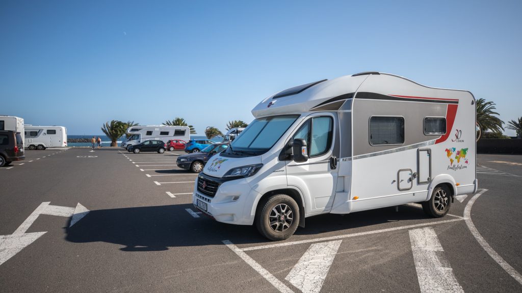 Motorhome on Parking in Lanzarote