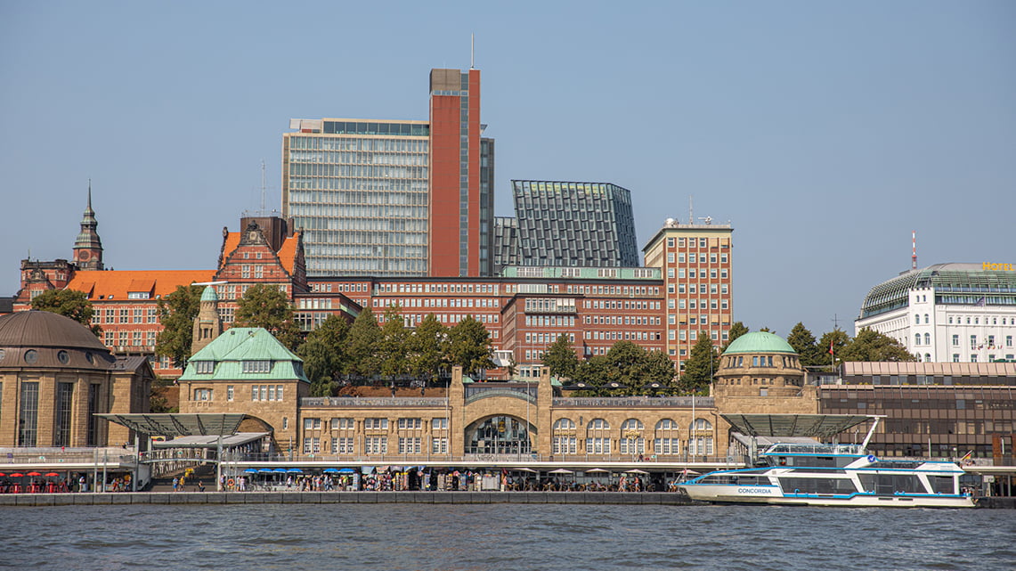 Hamburg from the Elbe river