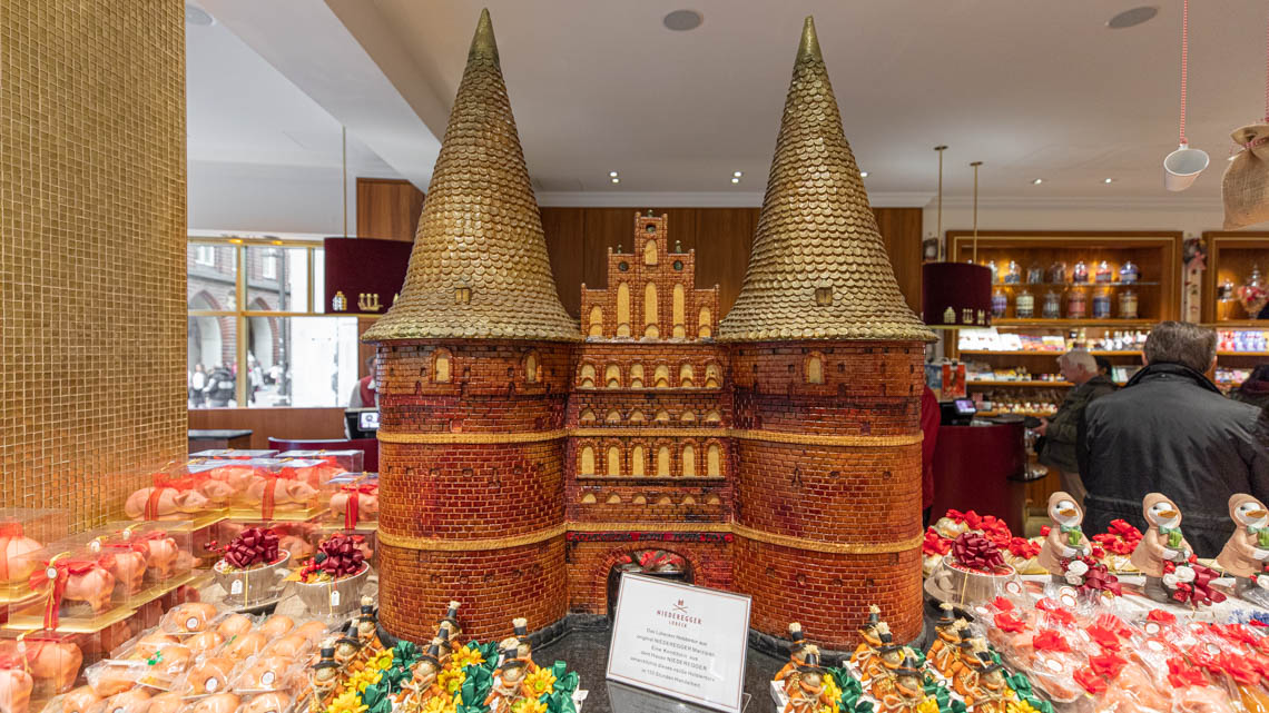 the famous Holstentor made out of marzipan