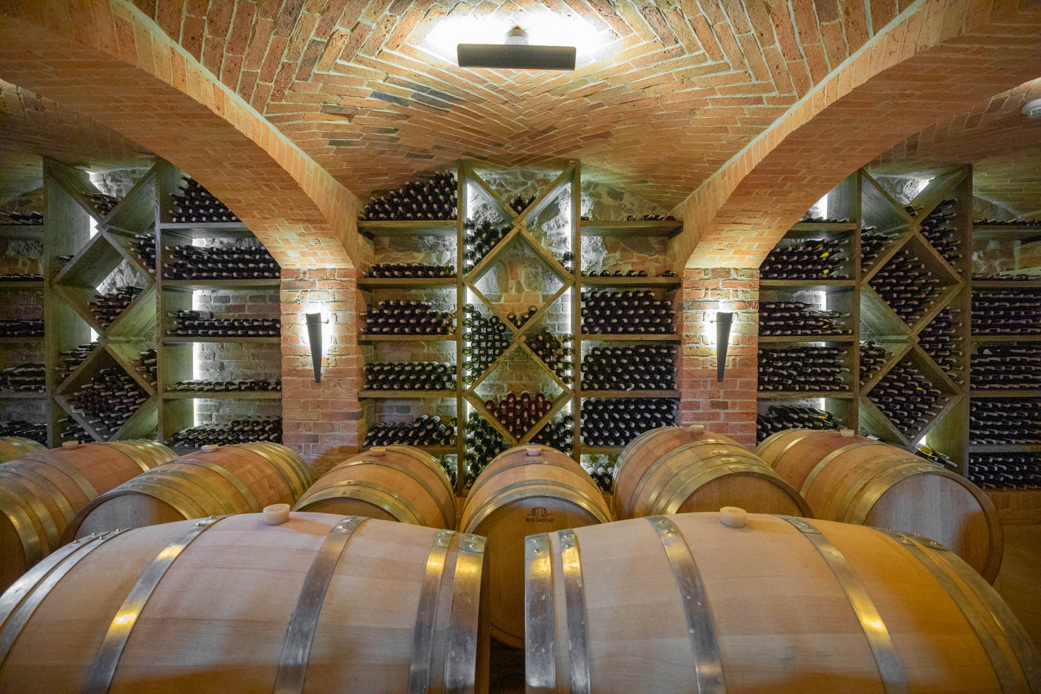 Wine cellar at the Wine spa in Poland Palac Mierzecin 