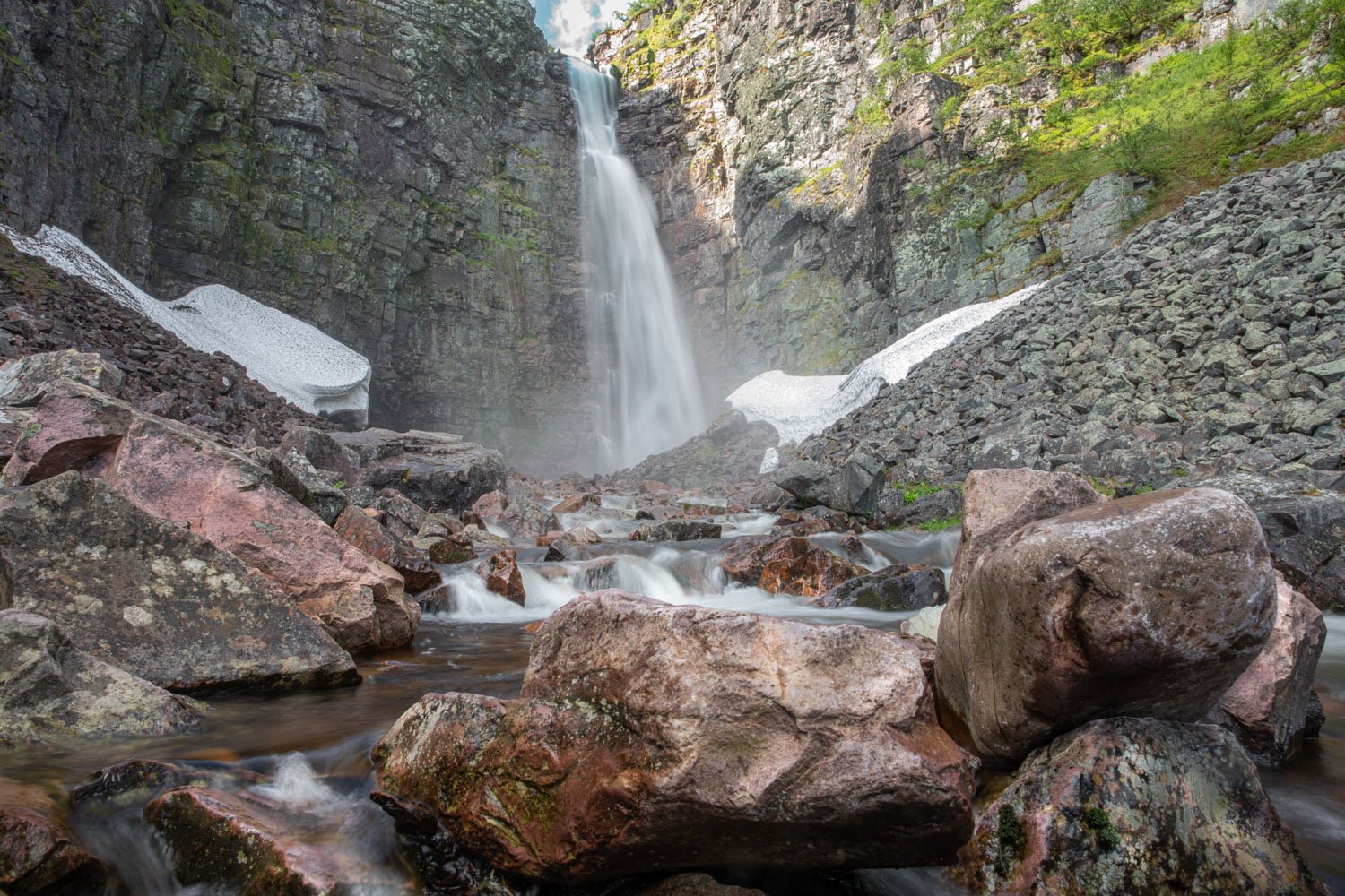 Njupeskär waterfall, Highest waterfall in Sweden