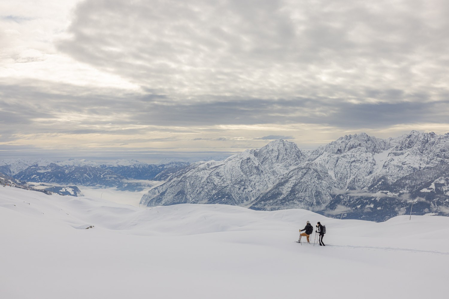 Snowshoe hike in Lienz, Austria