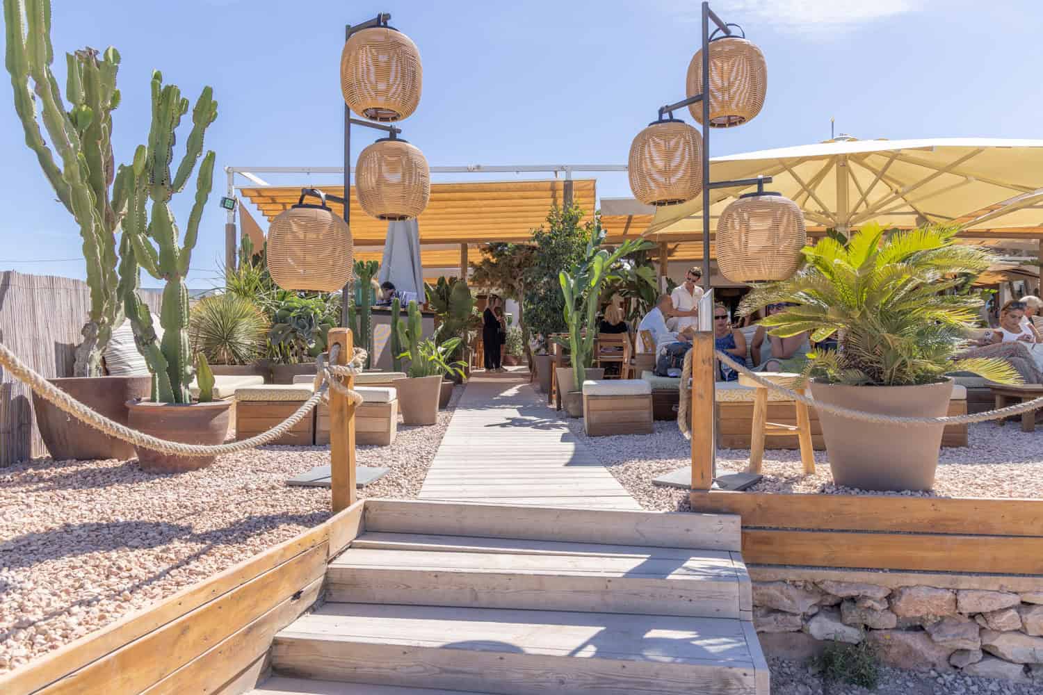 The entrance to Chezz Gerdi restaurant Formentera